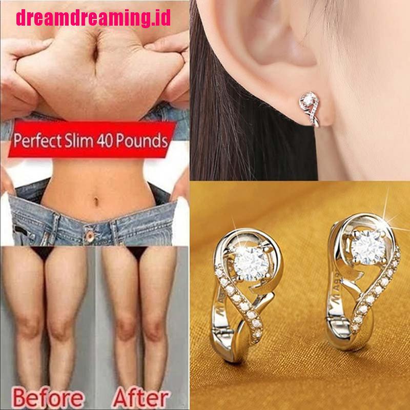 1 Pasang Anting Stud Magnetik Untuk Menurunkan Berat Badan