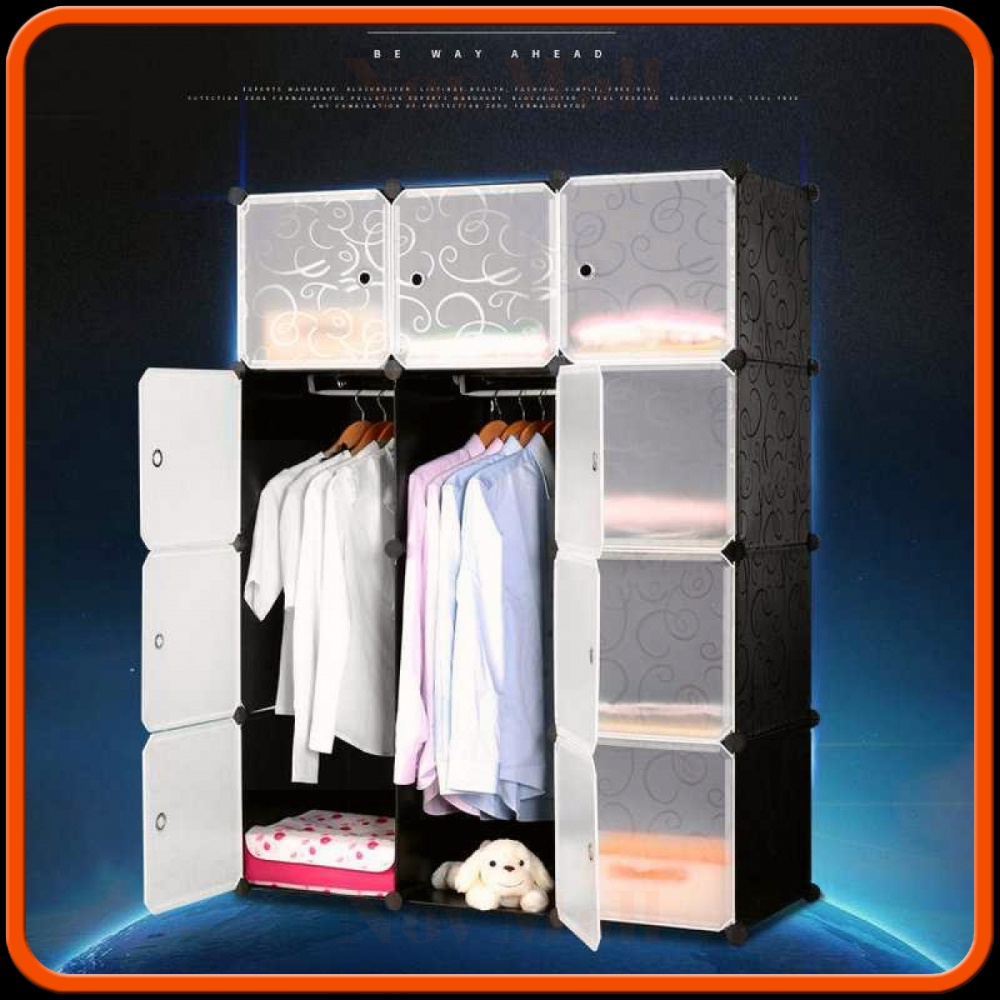 Magic Wardrobe Lemari Baju Plastik DIY 12 Pintu