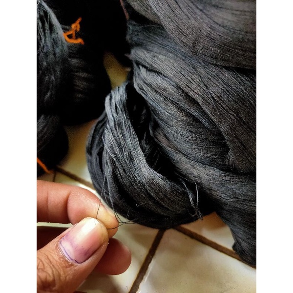 Benang Tenun SUTRA 60/2 import warna Hitam
