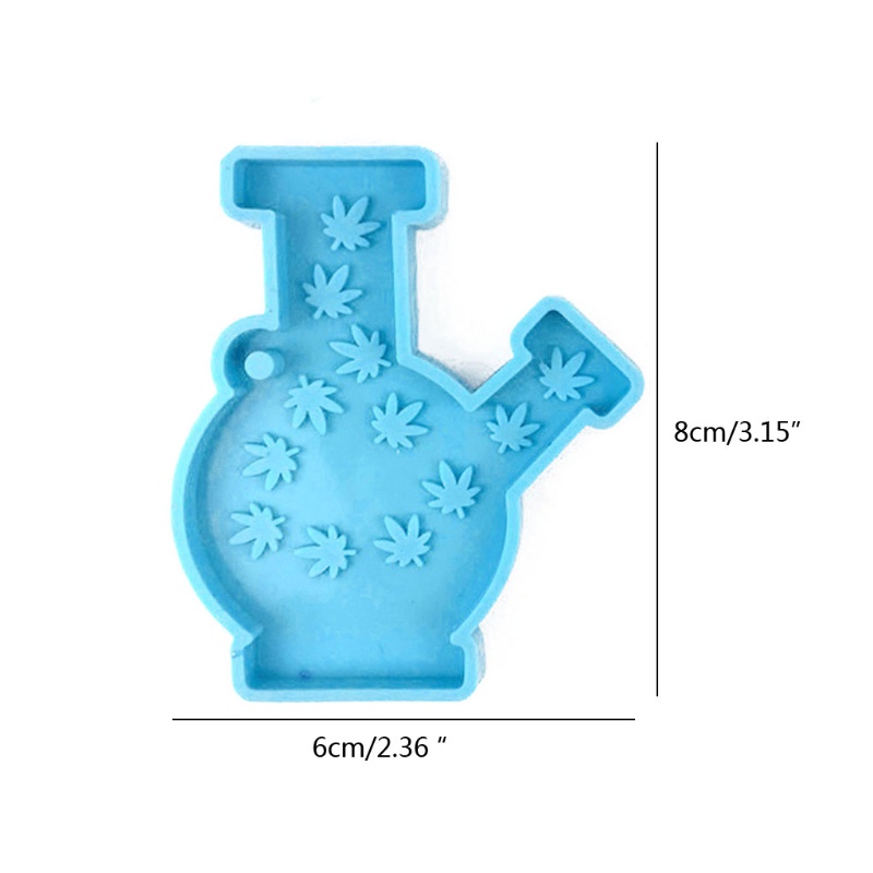 SIY  Weed Leaf Bottle Shape Slicone Molds Maple Leaves Pot Shaped Keychain Resin Mold