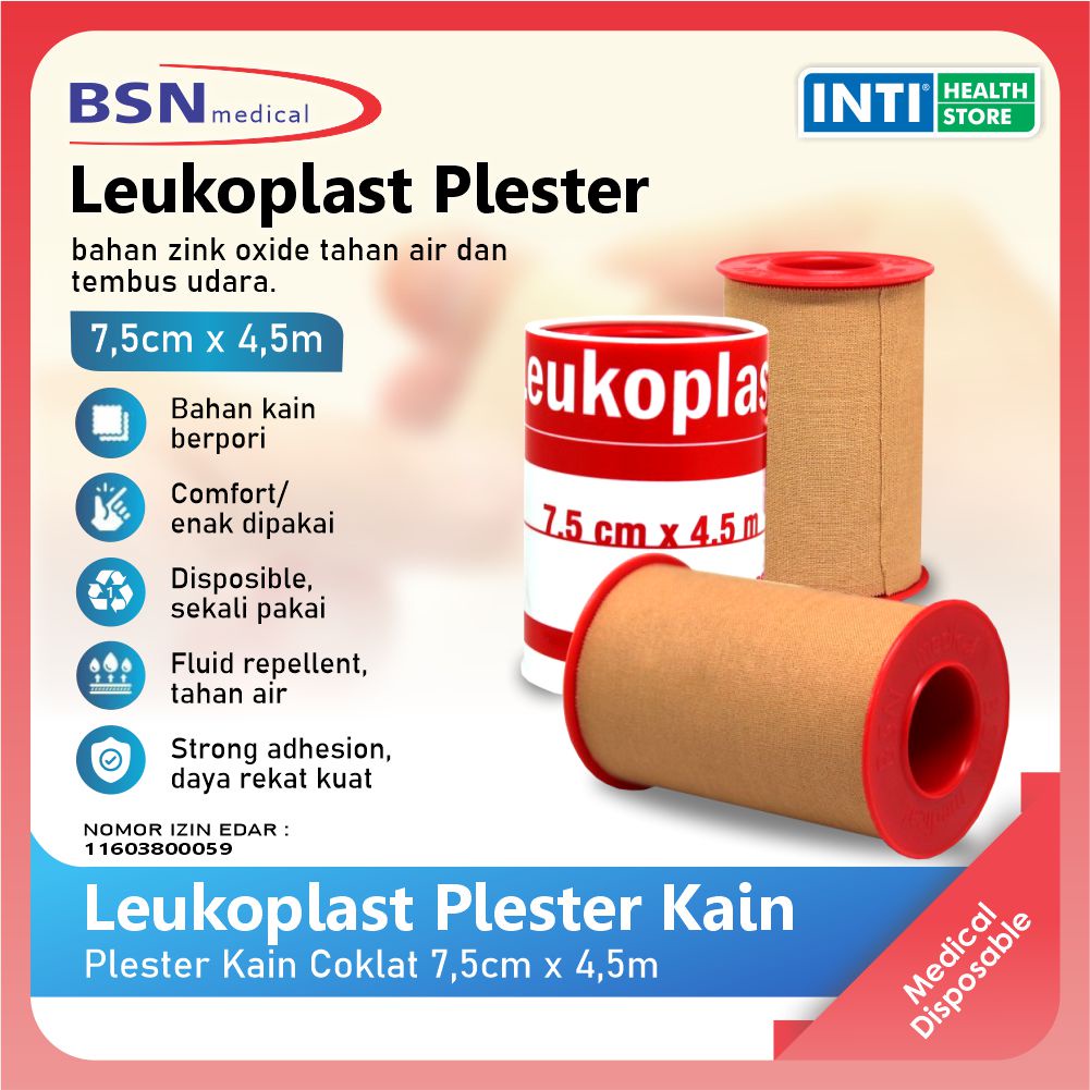 BSN | Leukoplast Plester Kain | Plester Kain Coklat