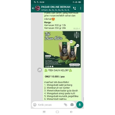 

teh daun kelor