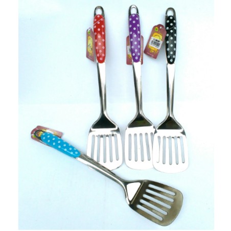 Spatula Model Berlubang Stainless Steel Sodet Motif Polkadot