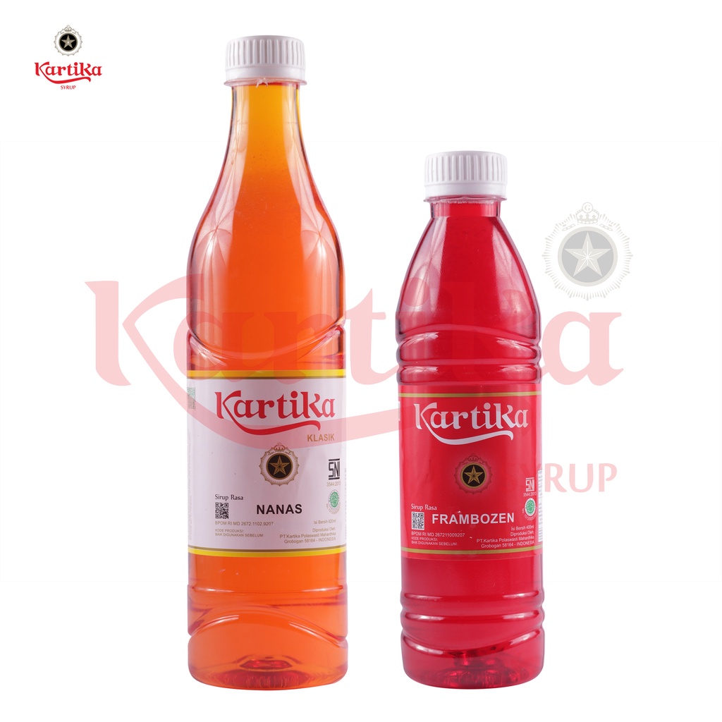 

KARTIKA Sirup Klasik Nanas 620 ml & Frambozen 400 ml