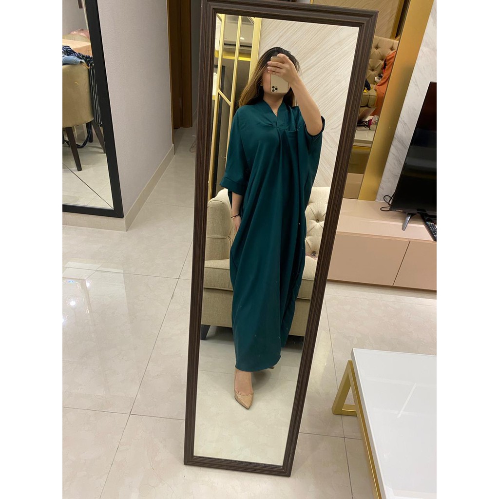 9624 / 7286# Kaftan Moscrepe Fashion//Kaftan Polos// Fashion  Muslim Kaftan Moscrape Wanita