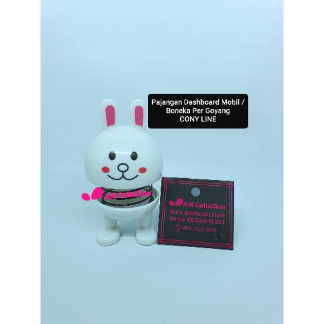 CONY LINE Pajangan Dashboard Mobil / Boneka Per Goyang / Kepala Goyang Per Karakter