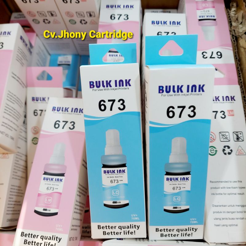 Tinta Korea Bulk ink Epson 673 Light Magenta dan Light Cyan