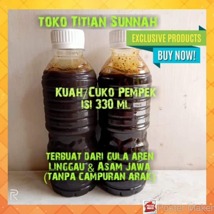

330 ml Kuah Cuka Cuko Pempek Palembang Asli dari Gula Batok Linggau