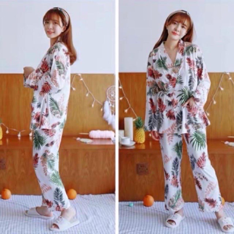 Kimono import / baju tidur wanita / celana panjang / kimono