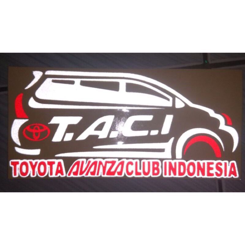 sticker cutting sticker mobil sticker T.A.C.I toyota avanza club indonesia custom
