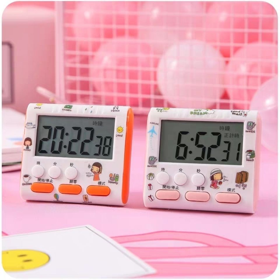 [littlecrab] Timer Kalkulator Waktu Digital LCD Timer Pengatur Menit Detik Alarm Stopwatch Kitchen Timer Study Timer Pengatur Waktu Belajar Stationary Kit Berkualitas Student Time Efficiency