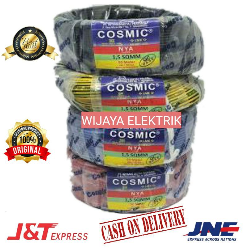 KABEL COSMIC TUNGGAL TEMBAGA NYA 1.5 METERAN