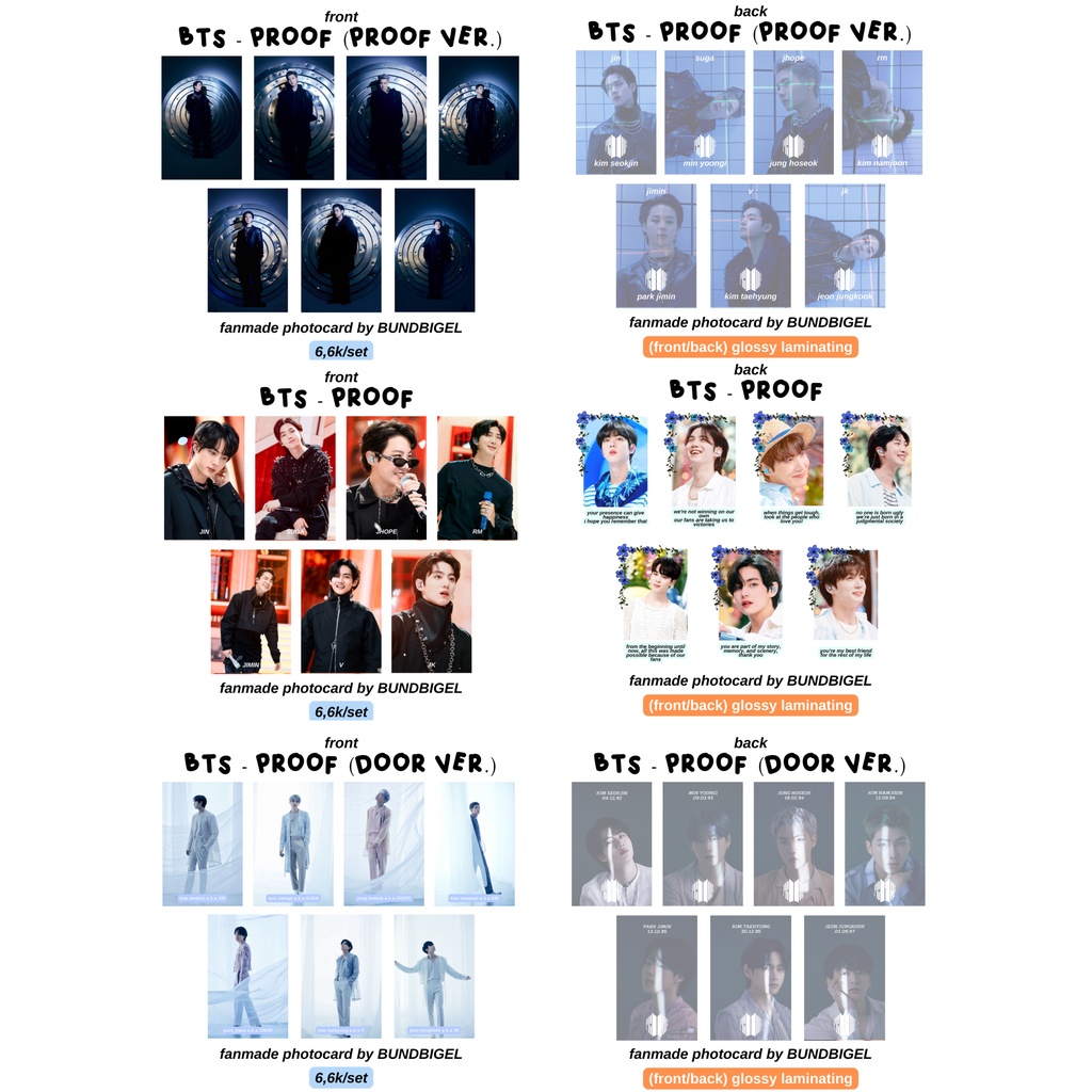 PC UNOFFICIAL BTS - PROOF ERA