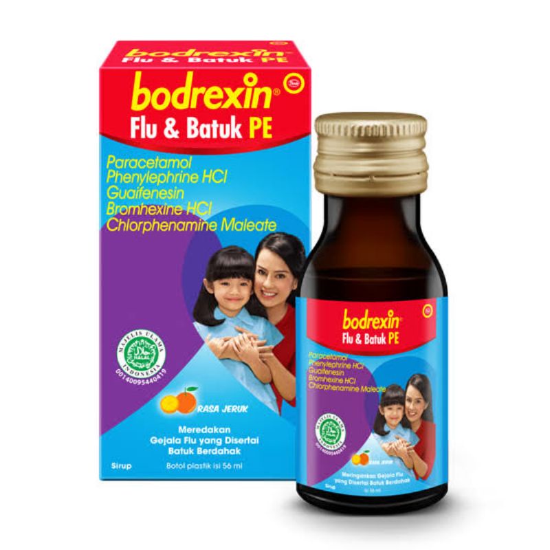 Bodrexin Flu &amp; Batuk PE Sirup 56ML/ Obat Batuk/Obat Demam/Obat Sakit Kepala