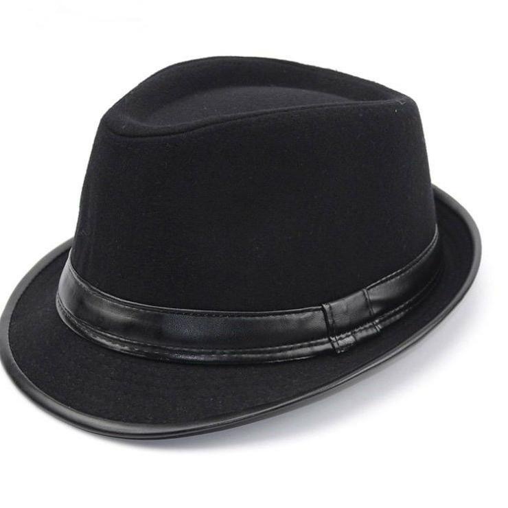 Harga Bersahabat.. Topi fedora kulit domba asli pria/topi laken pria/topi tompi/100% ori