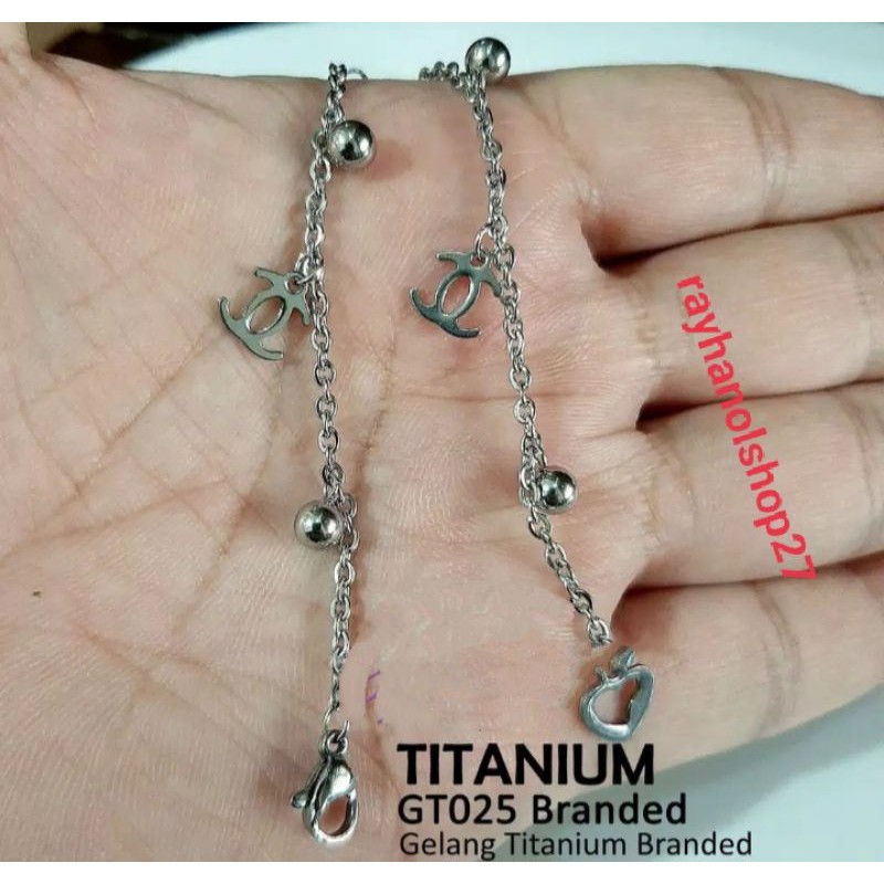 Gelang tangan wanita TITANIUM ASLI warna Gold dan Silver Termurah banyak pilihan model dan ukuran