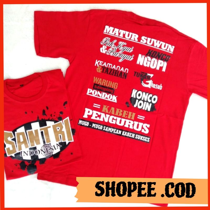 Kaos Baju Santri Indonesia Nusantara, Mafia Sholawat Mafish,Kaos Pondok Pesantren Santri Murah Lenga