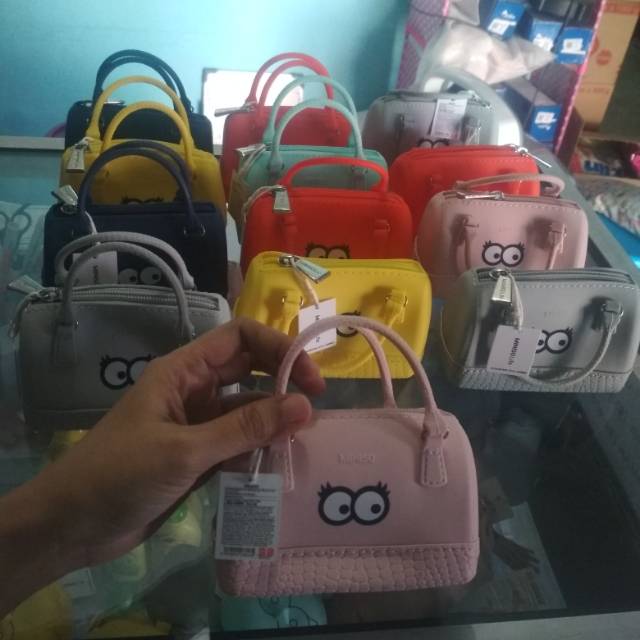 Dompet koin Miniso bahan jelly motif tas jinjing