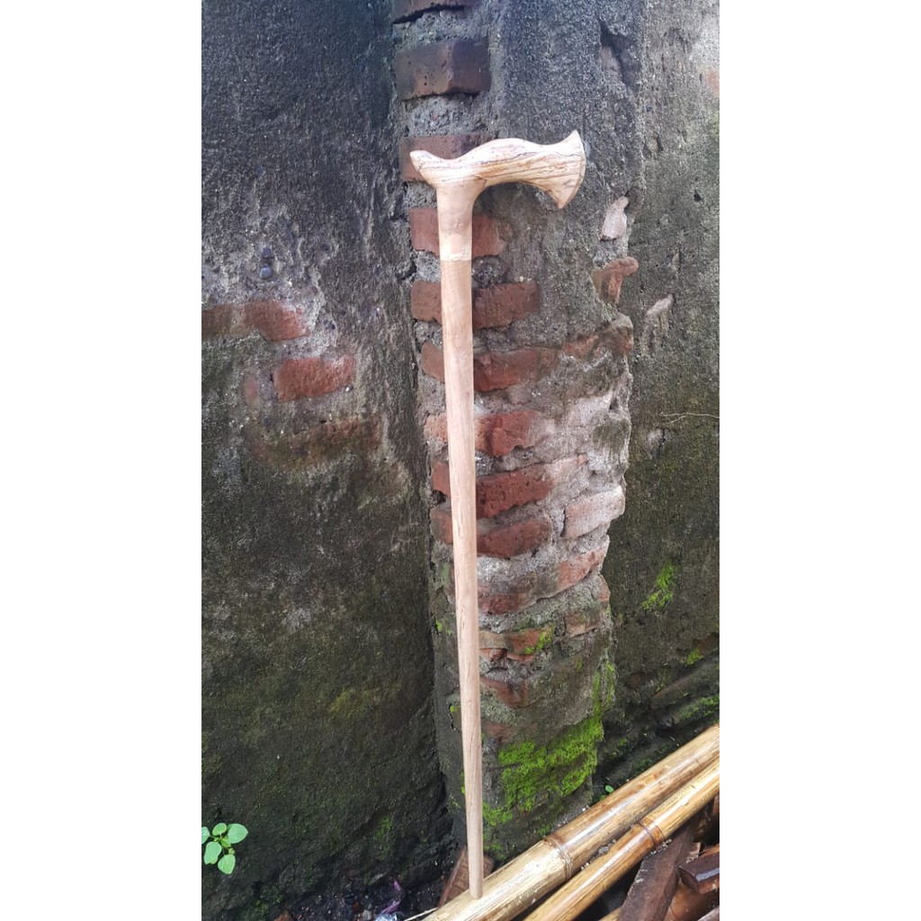 TONGKAT JALAN KAYU / TONGKAT BANTU JALAN ORANG TUA / Tongkat Jalan Kayu Dewan Daru Asli