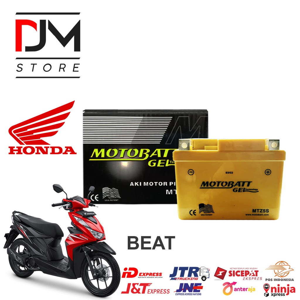 Aki Motor Honda Beat Karbu dan Scoopy Aki Accu Kering Aki MOTOBATT GEL MTZ5S ORIGINAL