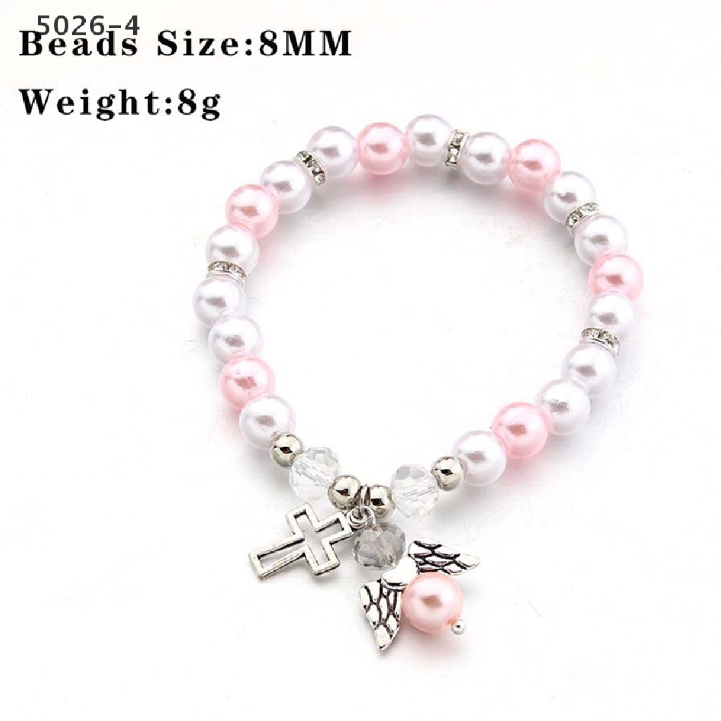 5026-4 Baby Shower Favor Christening Bracelet Angel Baby Shower Girl Boy Baptism Gift 5026-4