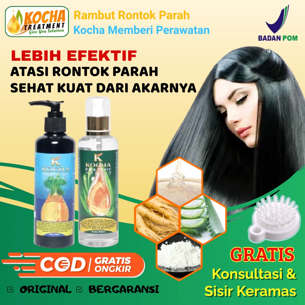 Shampoo Rambut Rontok Parah Kocha Shampo Anti Ketombe Gatal Kulit Kepala Paling Ampuh Tonic Hair Fal