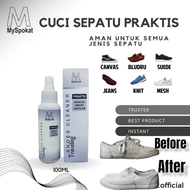 My Spokat Spray Pembersih Sepatu Instan Tanpa Ribet / Shoes Cleaner Traveling