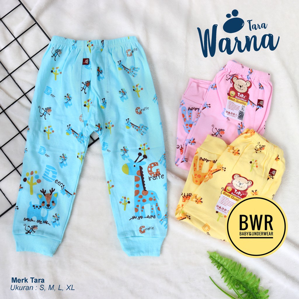 [ 3pc ] Celana Panjang TARA WARNA [ II A9 - D9 ] Celana anak dan bayi newborn pempers S,M,L,XL - Bwr