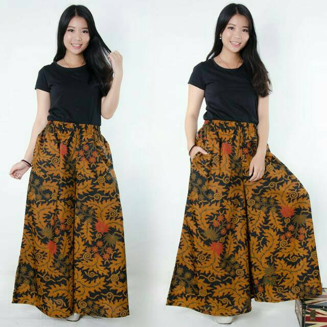 Alamanda wide jumbo kulot celana panjang long pants batik