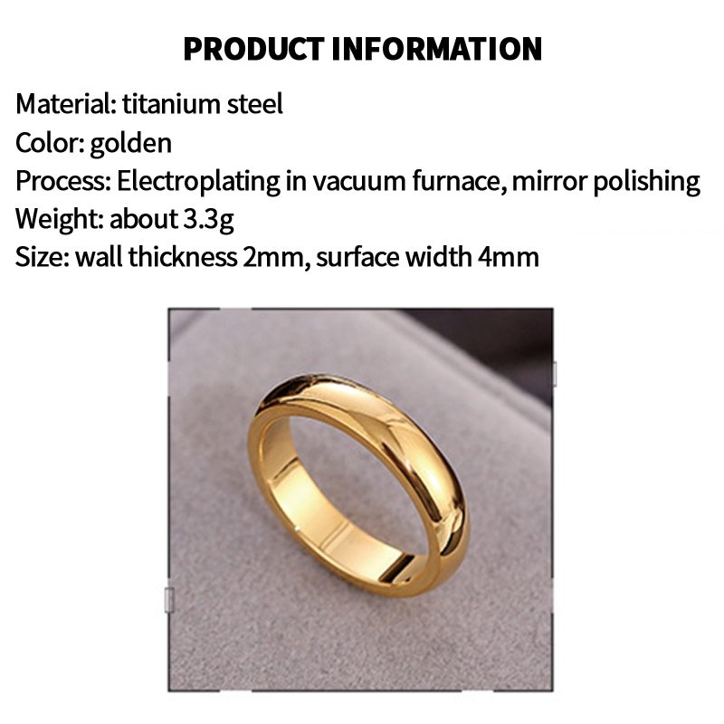 Cincin Emas Asli Kadar 375 Cincin Titanium Pasangan Anti Karat Hadiah Hari Valentine Untuk Couple Gold Ring