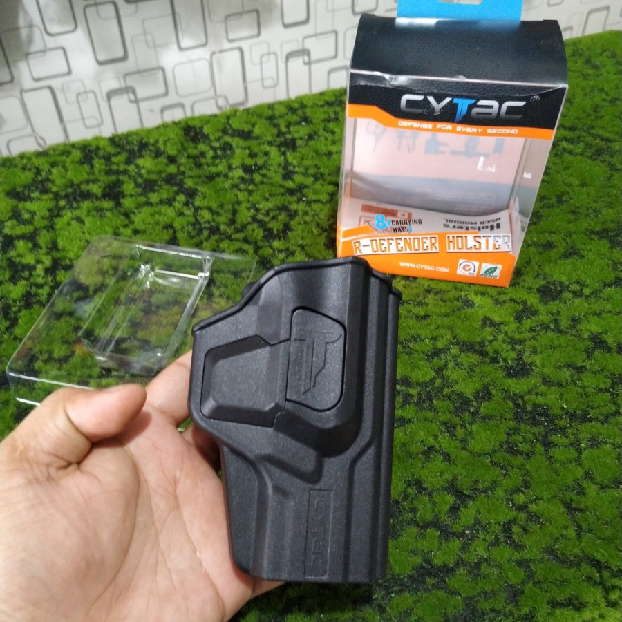 holster hs 9 hs9 hs polri + klip belt yg terpasang | sarung pistol hs