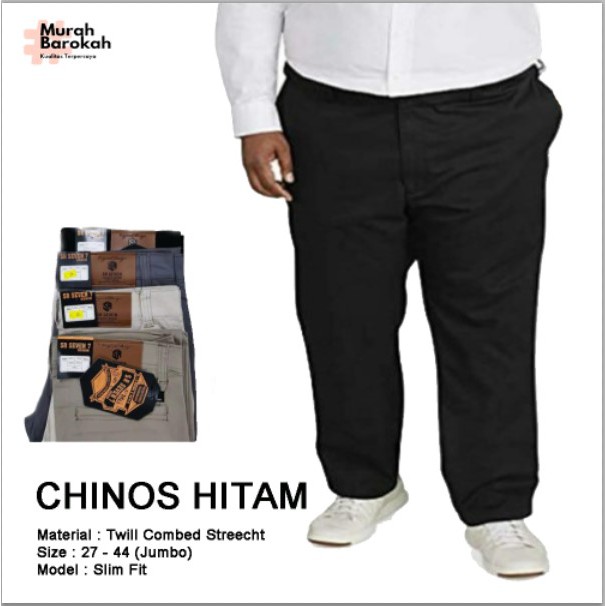 Celana Pria Chino Jumbo Slim Fit Panjang untuk Kerja Kantor, Santai, dan Liburan Denim Cinos Pria Premium