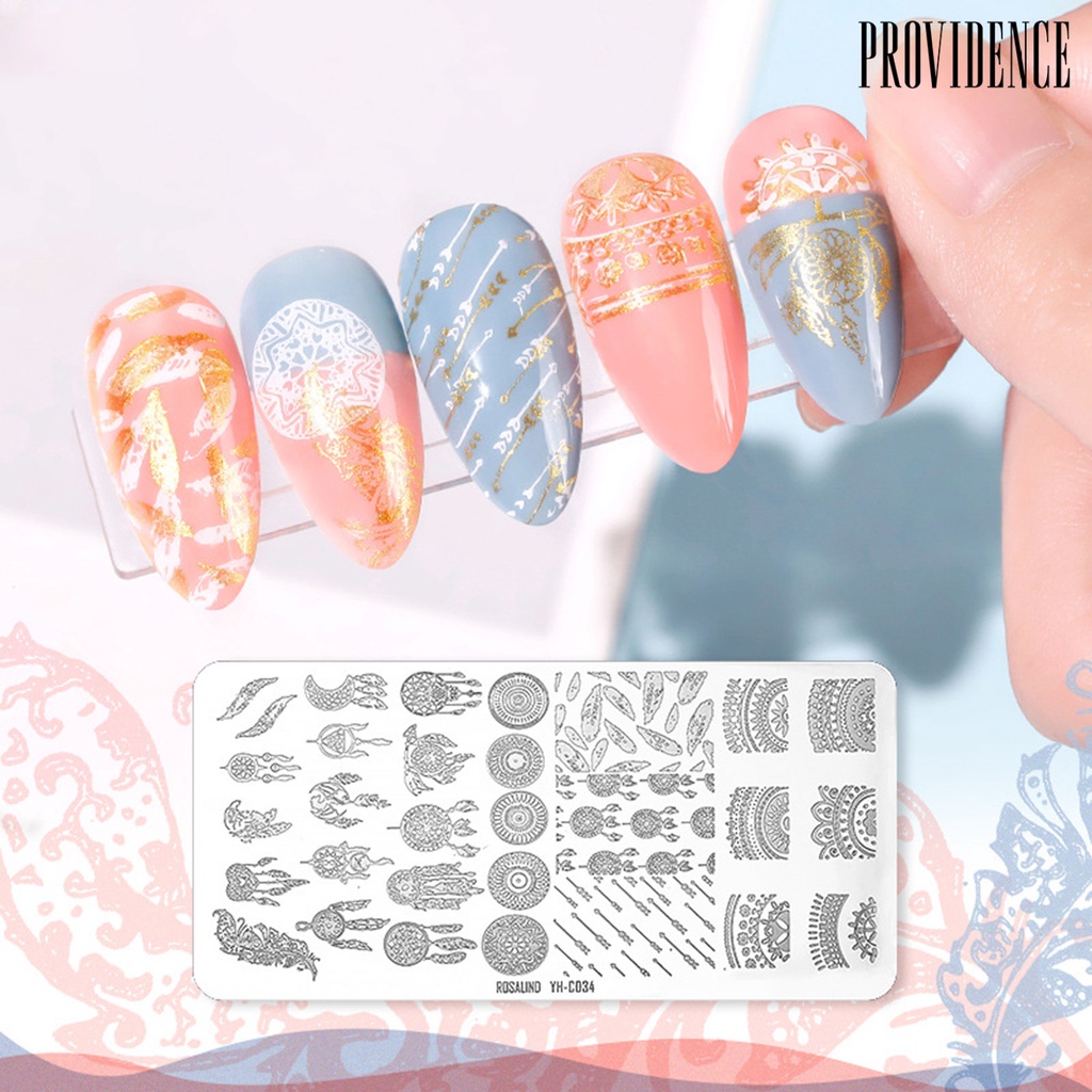 Providence Nail Stamping Plate Various Patterns Rust-Proof Mini Printing Stencil Manicure Art Stamp Templates for Salon