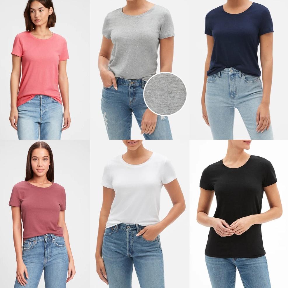 [CCK. 272809] Kaos Wanita GAP Favorite Crewneck T-Shirt