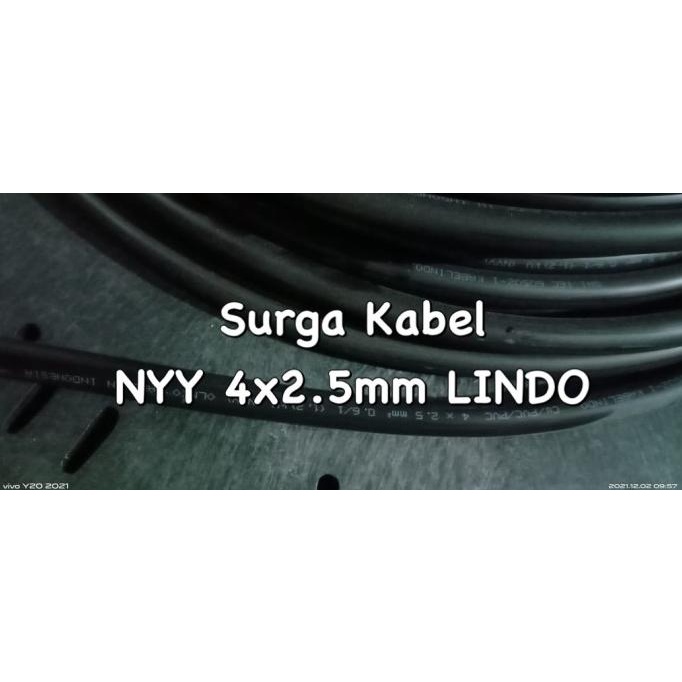 Nyy 4X2.5 Mm Kabelindo / Nyy 4 X 2.5 / Kabel Tufur 4X2.5 / 4 X 2.5 Mm