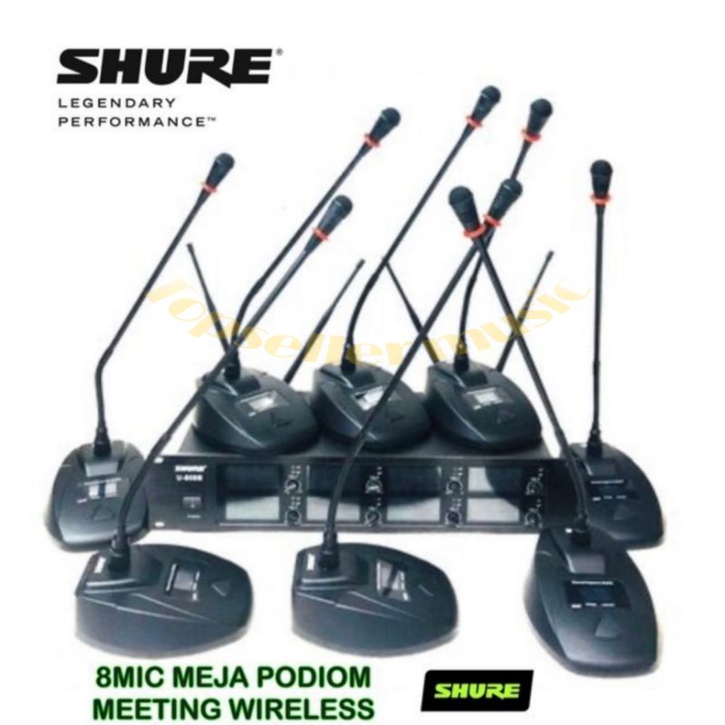 Jual MIC MEJA SHURE U-808B WIRELESS 8MIC SHURE COFERENCE PODIUM/MEJA ...