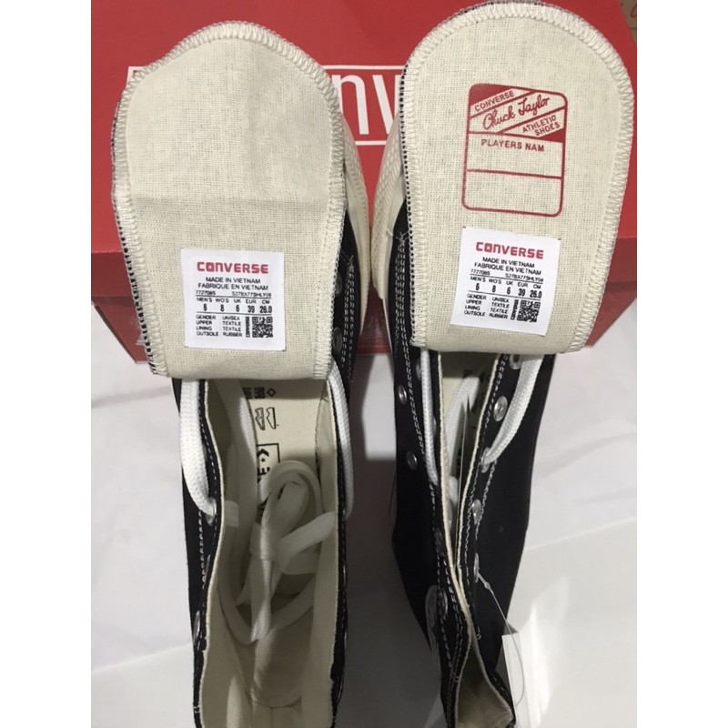 Sepatu Converse 70s High Black White PREMIUM [ BISA COD ]-5