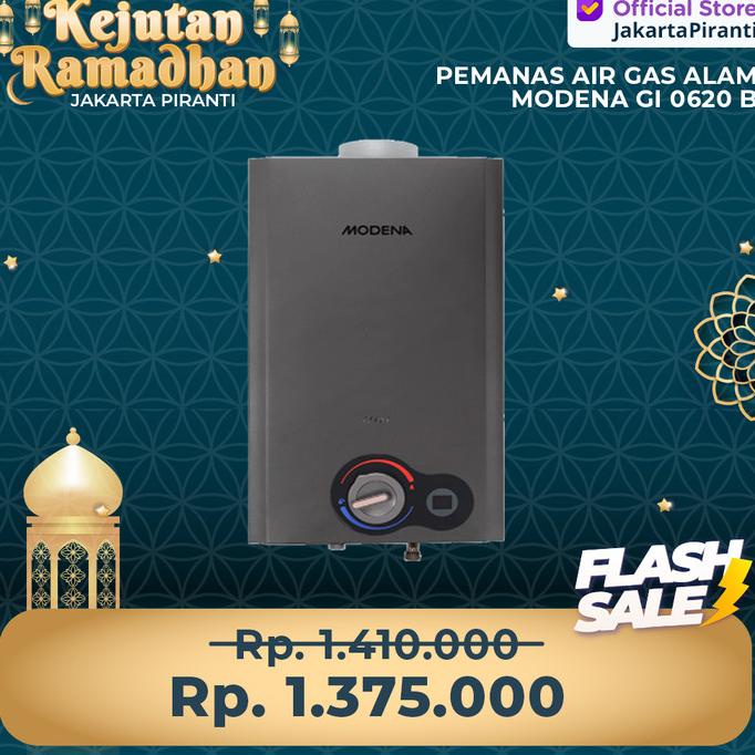 Water Heater Gas Modena Gi 0620 B - Pemanas Air Gas Lpg