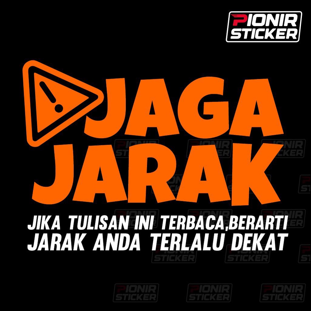 Stiker Jaga Jarak Kaca mobi  Custting Sticker Variasi