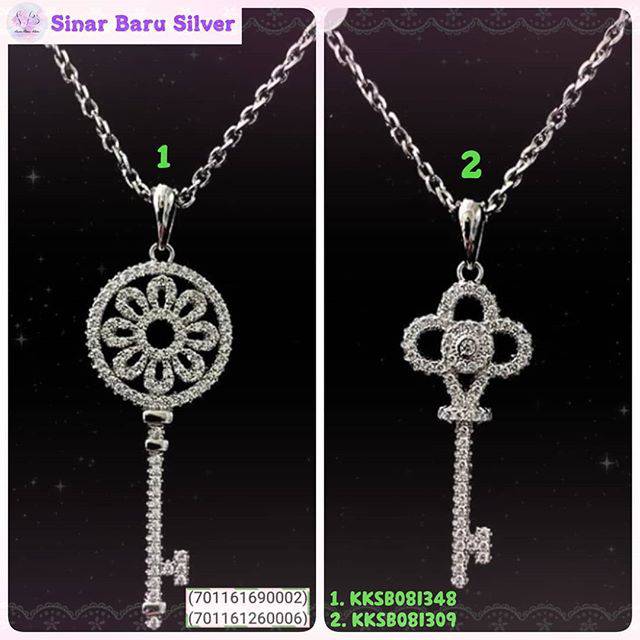SinarBaru Kalung Liontin Silver925 kunci matahari/km mp perhiasan kalung perak