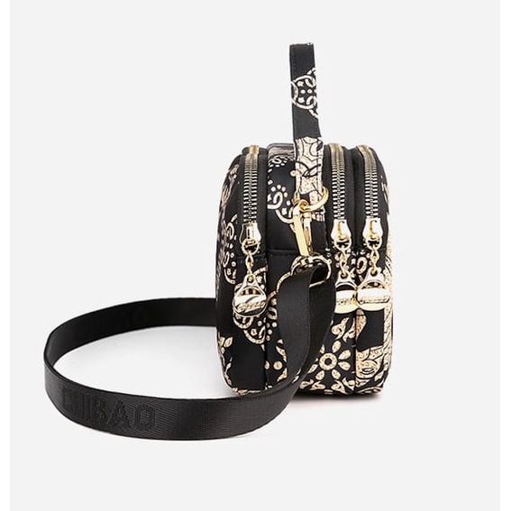 TAS SELEMPANG IMPORT CHIBAO HITAM MOTIF 006#