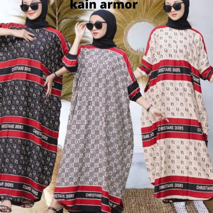 Terbagus.. Kaftan Christian Dior jumbo Ld 140 kain armor