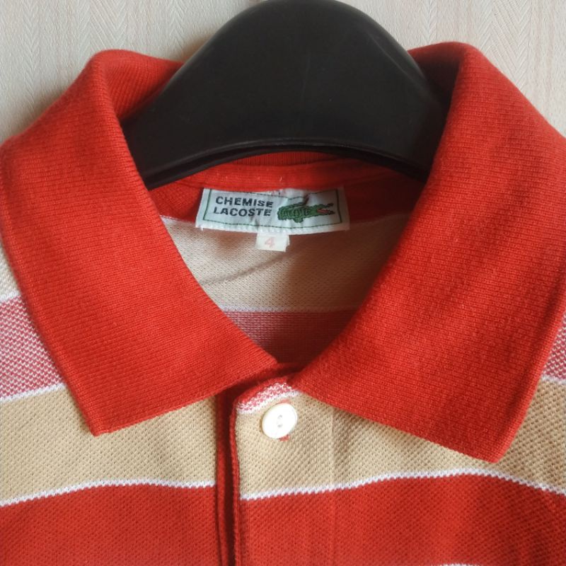 Kaos kerah polo Lacoste ori second stripe