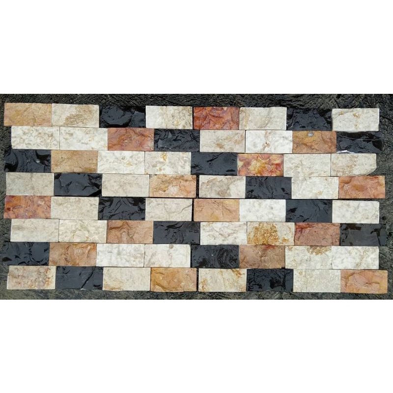 Batu alam dinding wallcladding/mozaik marmo mix 3warna