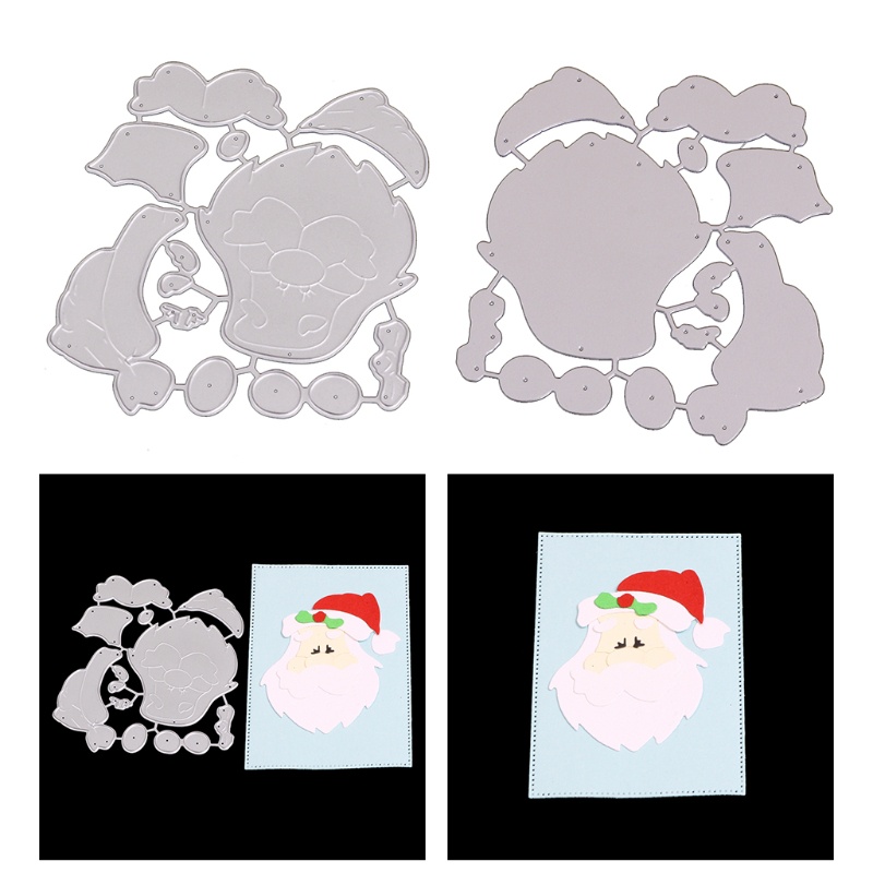 Cetakan Stensil Cutting Dies Motif Santa Claus Bahan Metal Untuk Scrapbook / Craft DIY