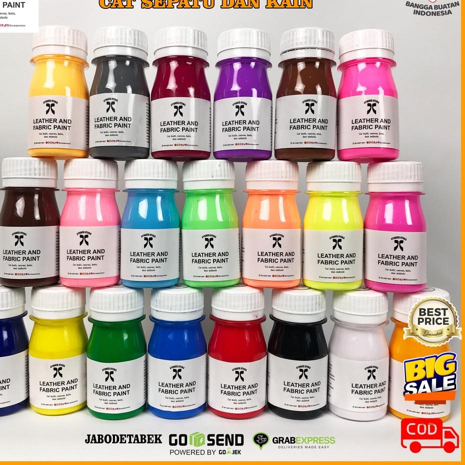 

Ready Stock R9NFD GROSIR | REPAINT CAT SEPATU TAS Leather dan Pabric Paint Waterbase 30 ml Cat Kanvas Cat Kain Cat Kulit Cat Sol Sepatu Cat Lukis Jaket & Sepatu Not Angelus - Svmmerink 91 Bayar Di Tempat