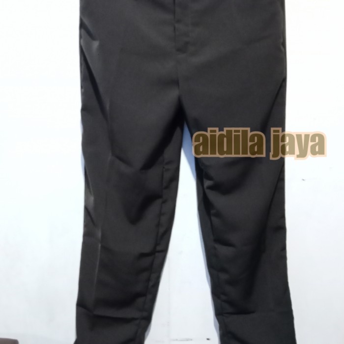 CELANA PDH SATPAM COKLAT TUA BAHAN HALUS TWIST BARU - COKLAT TUA, 40