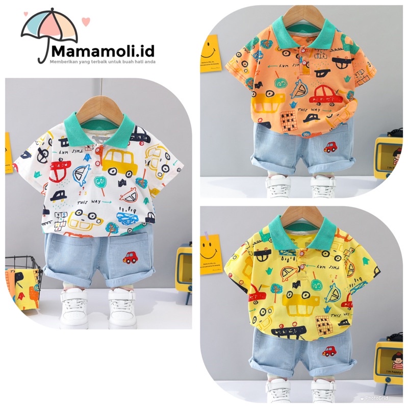 setelan  baju overall jeans anak laki laki kualitas bagus premium import