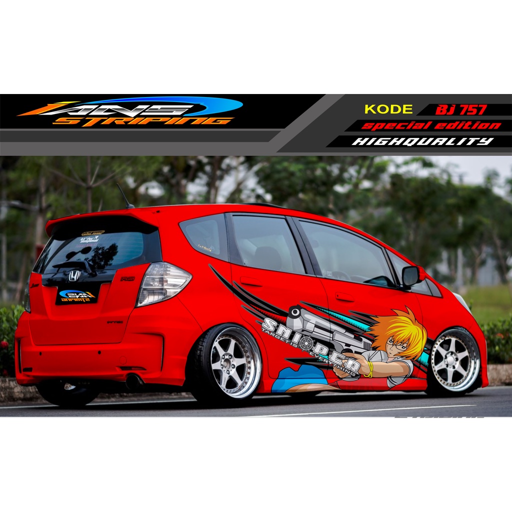 STICKER MOBIL HONDA BRIO AGYA JAZZ AVANZA YARIS / DECAL STICKER MOBIL JAZZ / STIKER MOBIL