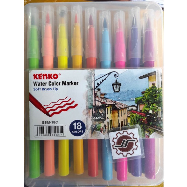 

Brush pen Water Colour Kenko SBM-18C (18 warna) per set